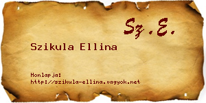 Szikula Ellina névjegykártya